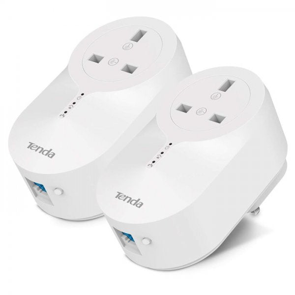 TENDA PH6 AV1000 Gigabit Passthrough Powerline Adapter Kit - 2 Unit Pack
