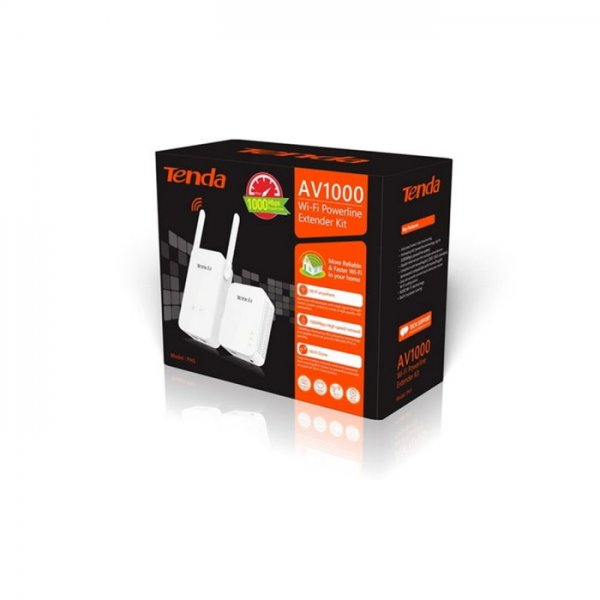 TENDA PH5 AV1000 WiFi Powerline Extender Kit (with 2 LAN port) - 2 Unit Pack
