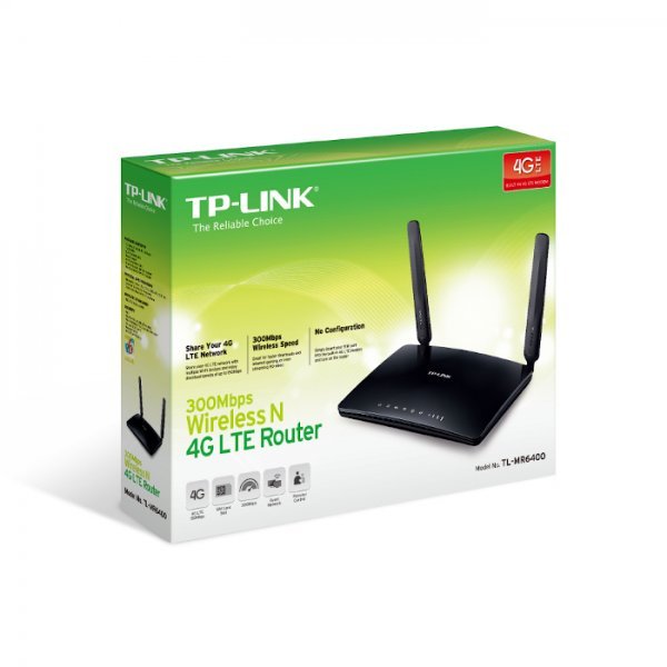 TP-Link TL-MR6400 300Mbps Wireless N 4G LTE Router - Removeable Antenna (Sim Slot: unlocked/any network)