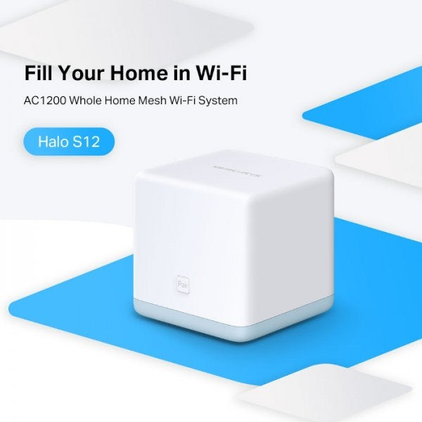 Mercusys Halo S12 (2Pack) AC1200 Mbps Whole Home Mesh Wi-Fi System