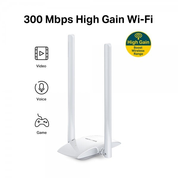 Mercusys MW300UH 300Mbps High Gain Wireless USB Adapter