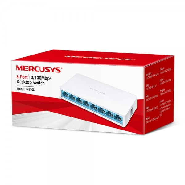Mercusys MS108 8-Port 10/100Mbps Desktop Switch
