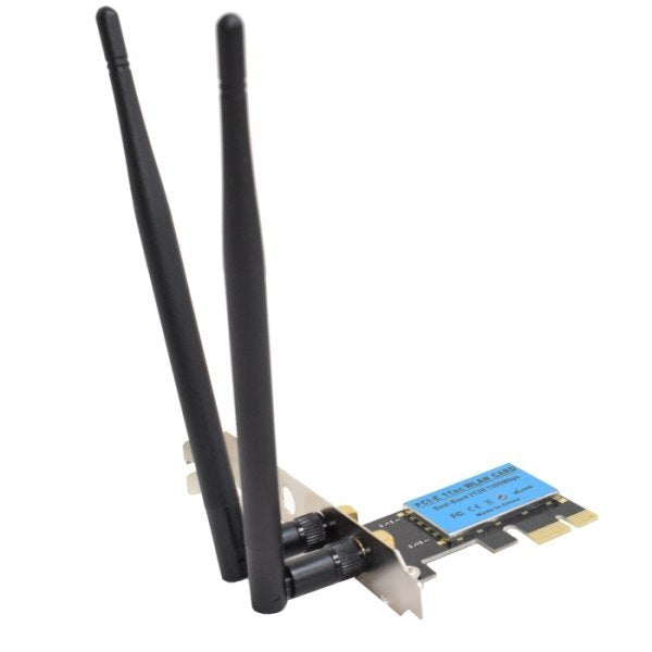 Evo Labs PCI-Express AC1200 Dual Band WiFi Card with Detachable Antennas (Dual Profile