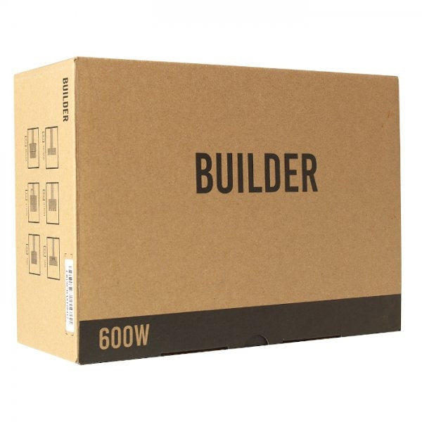 600W Black with 12cm Fan & PPFC System Builder PSU - Brown Box