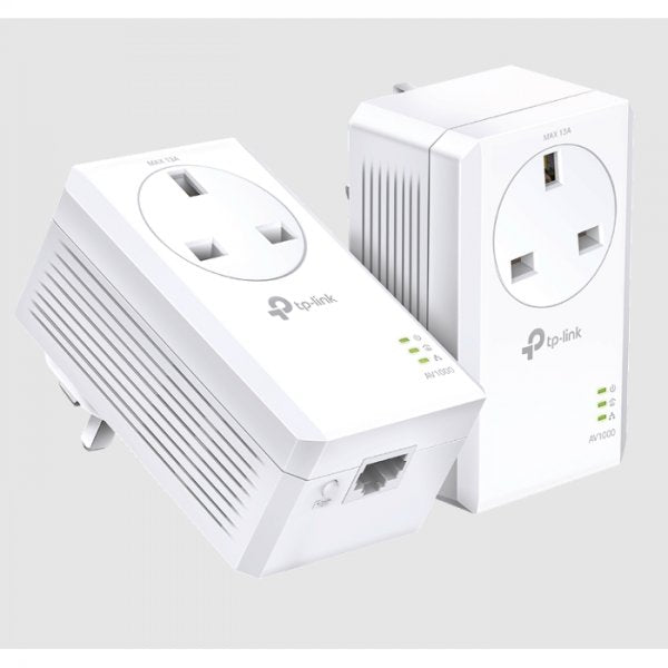 TP-Link TL-PA7017P KIT AV1000 1-Port Gigabit Passthrough Powerline Starter Kit - 2 Unit Pack