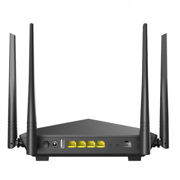 TENDA V12 AC1200 Dualband Wi-Fi Gigabit VDSL/ADSL Modem Router (supports all DSL standards, including VDSL, ADSL2+, ADSL2 and ADSL) - V12