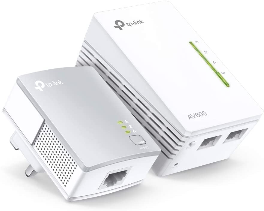 TP-Link TL-WPA4220 KIT 300Mbps AV600 WiFi Powerline Extender Starter Kit (with 2 LAN port) - 2 Unit Pack