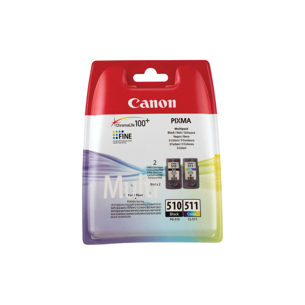 Canon PGI-510 CL-511 Black/Colour Ink Cartridge Multipack