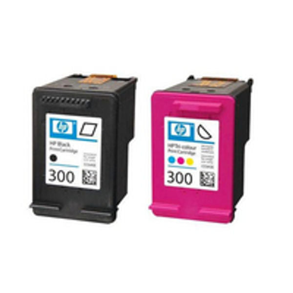 HP 300 Black /Cyan/Magenta/Yellow Inkjet Cartridge (Pack of 2) CN637EE