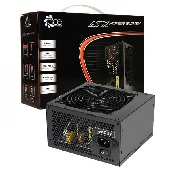 Ace 850W BR Black PSU with 12cm Black Fan & PFC - Retail