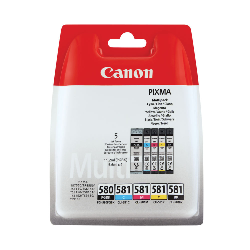 Canon PGI-580/CLI-581 5-Ink Multi Cartridge Pack