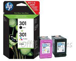 HP 301 Black /Colour Ink Cartridges (Pack of 2) N9J72AE