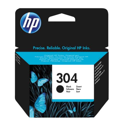 HP 304 Black Ink Cartridge (Standard Yield, 4ml, 120 Page Capacity) N9K06AE