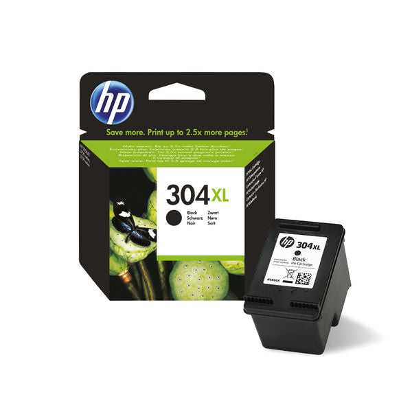 HP 304XL Black Ink Cartridge (High Yield, 300 Page Capacity) N9K08AE