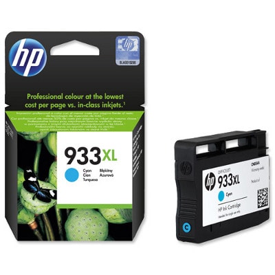 HP 933XL Cyan Officejet Inkjet Cartridge (Capacity: 825 pages) CN054AE