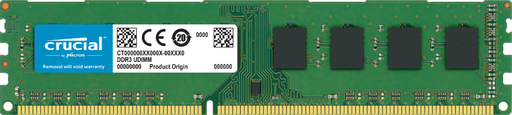 8GB DDR3L 1600 (PC3L-12800) DIMM Dual Voltage 1.35 & 1.5V - Crucial